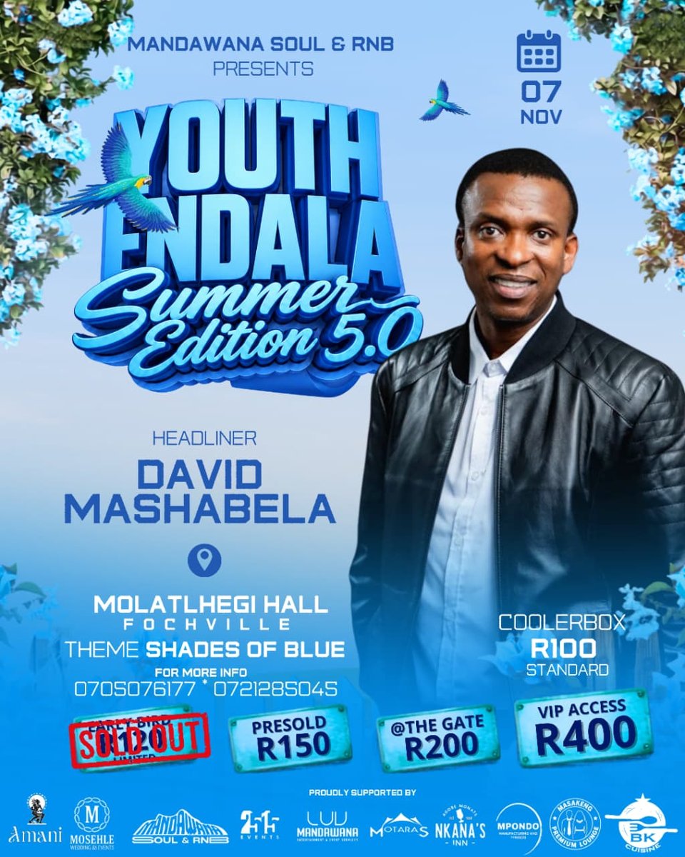 Youth ENDALA Summer Edition 5.0 poster — 7 November 2026, Molatlhegi Hall, Fochville