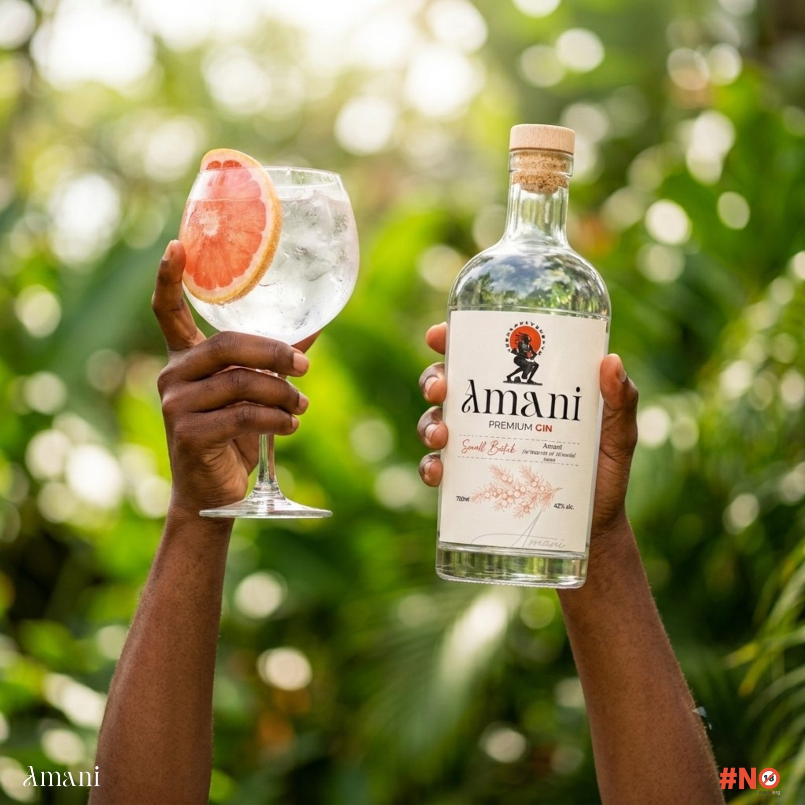 Amani Gin served at an event